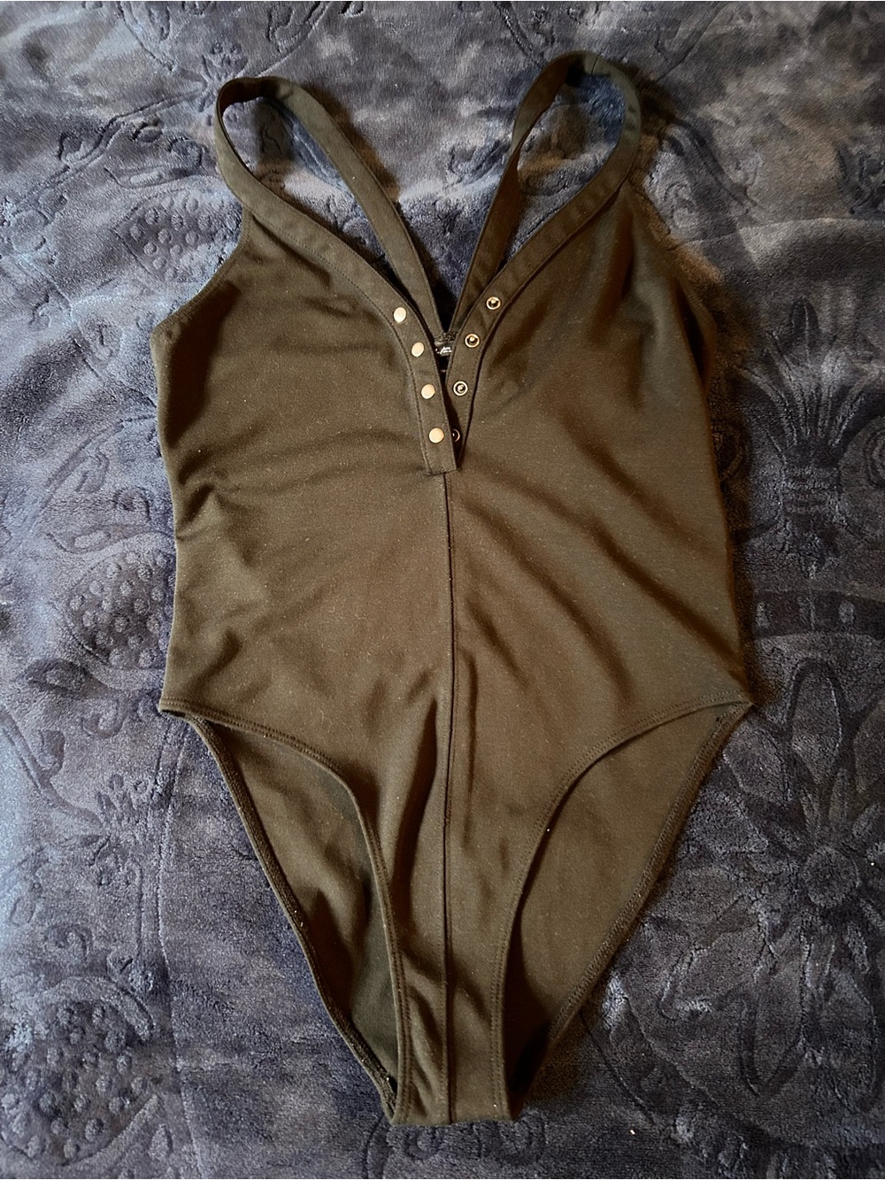 Urban Outfitters Black Snap-Front Bodysuit